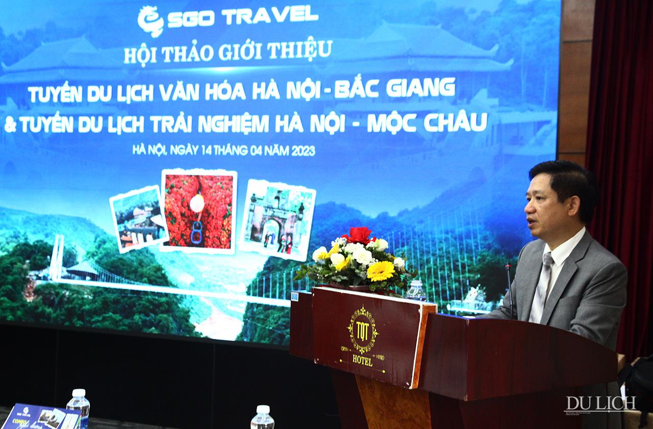  Ông Phùng Quang Thắng, Phó Chủ tịch Hội đồng quản trị Công ty Du lịch SGO Travel chia sẻ tại Hội thảo